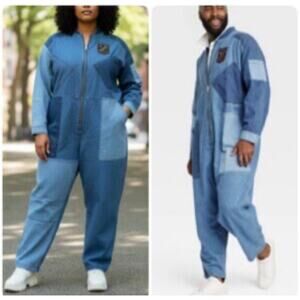 Houston White Streetcore unisex
Trendy denim blue Oversized
Jumpsuit size XX S